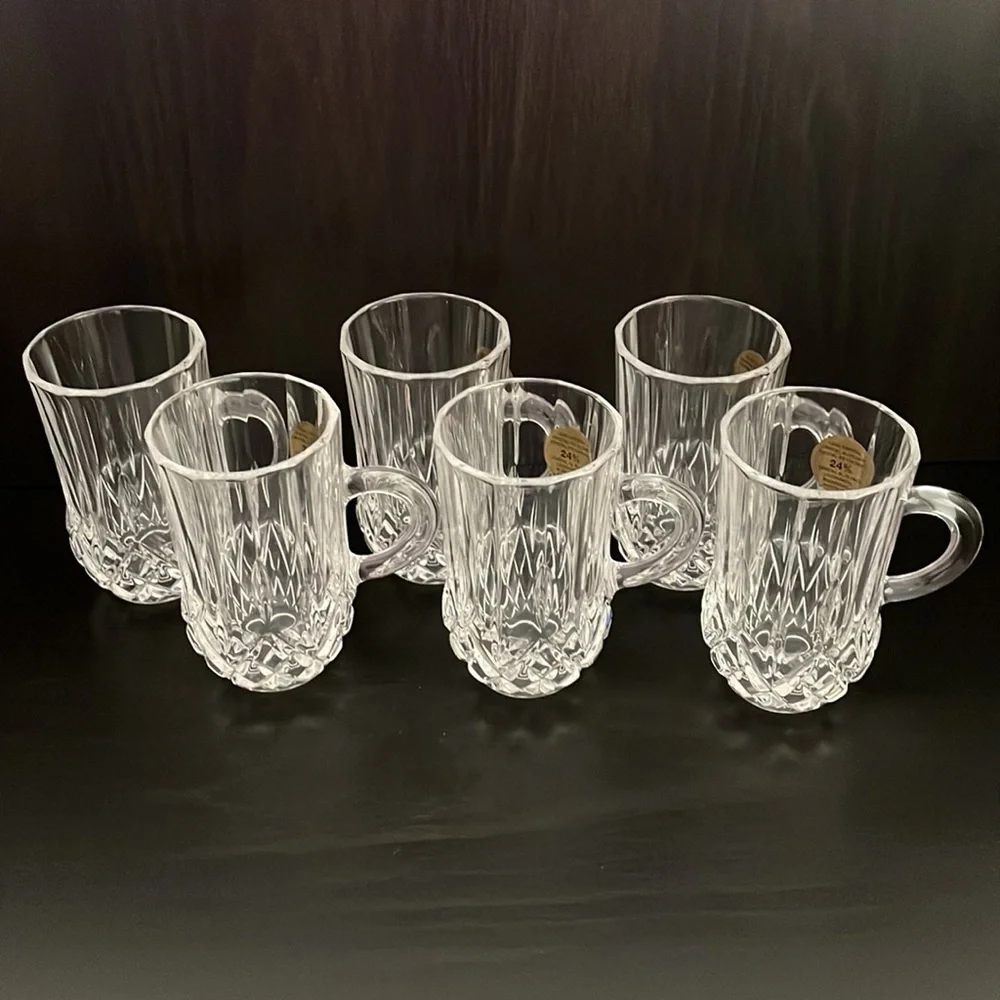 Royal Crystal Rock Cup and Saucer (Set of 6)